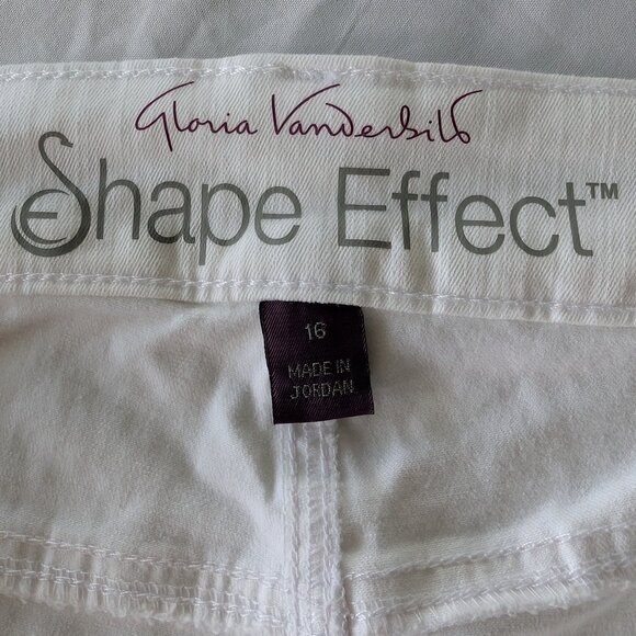 Gloria Vanderbilt Shape Effect Tummy Sculpt Jeans White Size 16 $20.00 NWT - Picture 6 of 13